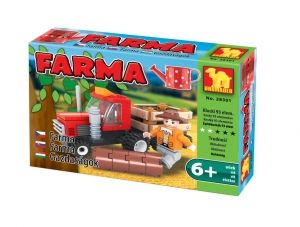 KLOCKI FARMA TRAKTOR Z PRZYCZEPKĄ 93 el. 28301