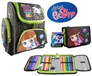 ZESTAW TORNISTER + PIÓRNIK DWUKLAPKOWY LITTLEST PETSHOP II