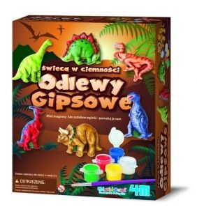 ODLEWY GIPSOWE DINOZAURY ŚWIECĄCE W CIEMNOŚCI