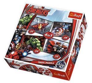 PUZZLE AVENGERS 4w1 35, 48, 54, 70 elementów