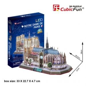 PUZZLE 3D KATEDRA NOTRE DAME 149 EL PODŚWIETLANA LED